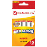 Мел белый BRAUBERG, АНТИПЫЛЬ, набор 10 шт., круглый, 223548 по низкой цене оптом 