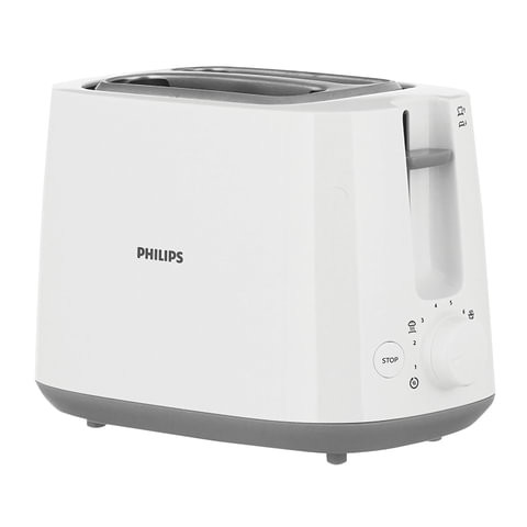 Тостер PHILIPS HD2581/00, 830 Вт, 2 тоста, 8 режимов, подогрев, разморозка, пластик, белый по низкой цене оптом 