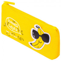 Пенал-косметичка BRAUBERG, канвас с аппликацией, "Cool Banana", 19х4х8 см, 228999