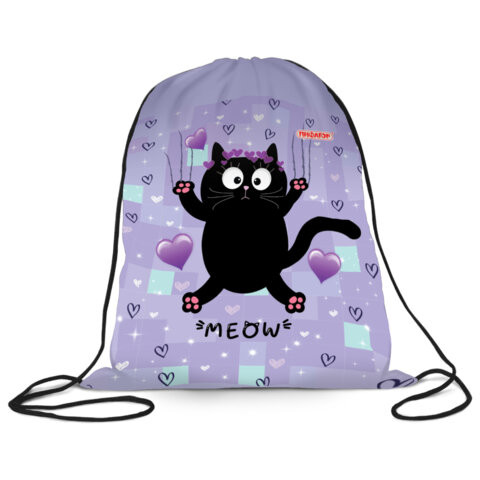 Мешок для обуви ПИФАГОР, 1 отделение, 40х32 см, Falling cat, 272383 по низкой цене оптом 