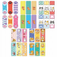 Закладки для книг МАГНИТНЫЕ, "ЯРКИЙ МИКС", набор 30 штук, 35x25 мм, FUNSTER, 116657