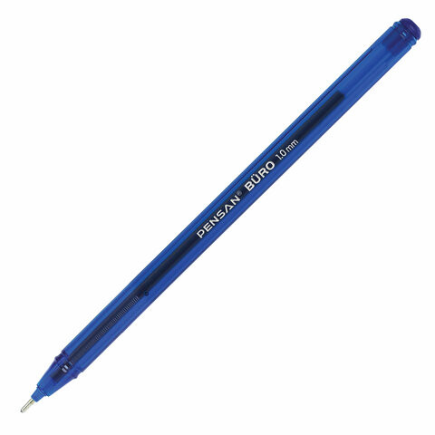 Ручка шариковая масляная PENSAN "Buro", СИНЯЯ, игольчатый узел 1 мм, линия письма 0,8 мм, 2270 по низкой цене оптом 