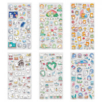 Наклейки гелевые "Зверята", 17,5х9 см, ассорти 6 видов, FUNSTER (ФАНСТЕР), 666080