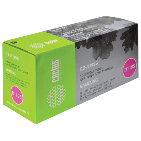 Картридж лазерный CACTUS (CS-D119S) для SAMSUNG ML-1610/2010/4521, ресурс 2000 стр. по низкой цене оптом 
