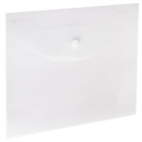 Папка-конверт с кнопкой МАЛОГО ФОРМАТА А5 BRAUBERG UNIVERSAL, прозрачная, 0,15 мм, 273065