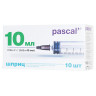 Шприц 3-х компонентный PASCAL, 10 мл, КОМПЛЕКТ 10 шт., в коробке, игла 0,8х40 - 21G, 120508 по низкой цене оптом 