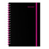 Тетрадь обложка пластик, А5 80л. спираль пластик, резинка, клетка, BRAUBERG, черный/розовый, 405384 по низкой цене оптом Тетрадь обложка пластик, А5 80л. спираль пластик, резинка, клетка, BRAUBERG, черный/розовый, 405384 по низкой цене оптом