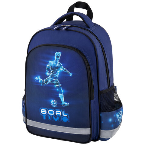 Рюкзак ПИФАГОР SCHOOL, 1 отделение, 3 кармана, "Goal", 38x28х14 см, 271411 по низкой цене оптом 