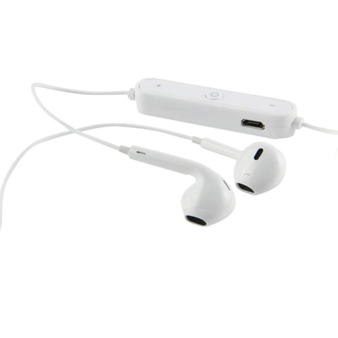 Наушники с микрофоном (гарнитура) RED LINE BHS-01, Bluetooth, беспроводые, белые, УТ000013645 по низкой цене оптом Краснодар, Москва, Уфа, Казань, Барнаул, Владивосток, Хабаровск, Сахалин, Красноярск, Екатеренбург, 