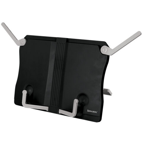 Подставка для книг и учебников BRAUBERG Black, регулируемый угол наклона, прочный ABS-пластик, 238062 по низкой цене оптом Краснодар, Москва, Уфа, Казань, Барнаул, Владивосток, Хабаровск, Сахалин, Красноярск, Екатеренбург, 