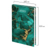 Ежедневник датированный 2025 145х215мм, А5, STAFF, ламинир обложка, Green Marble, 116020 по низкой цене оптом 