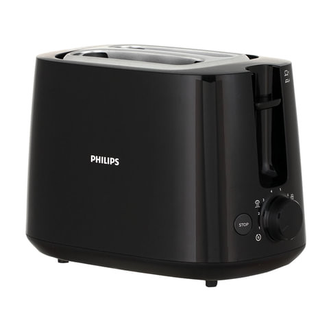 Тостер PHILIPS HD2581/90, 830 Вт, 2 тоста, 8 режимов, подогрев, разморозка, пластик, черный по низкой цене оптом 