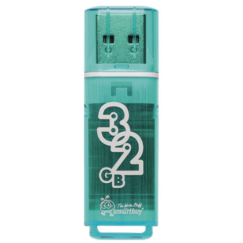 Флеш-диск 32 GB, SMARTBUY Glossy, USB 2.0, зеленый, SB32GBGS-G по низкой цене оптом Краснодар, Москва, Уфа, Казань, Барнаул, Владивосток, Хабаровск, Сахалин, Красноярск, Екатеренбург, 