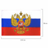 Флаг России 90х135 см, с гербом РФ, BRAUBERG, 550178, RU02 по низкой цене оптом 