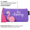 Пенал-косметичка BRAUBERG, канвас с объемной аппликацией, "Flamingo", 20х3х9 см, 229001 по низкой цене оптом 