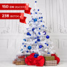 Ель новогодняя искусственная "Snow White" 150 см, ПВХ, белая, ЗОЛОТАЯ СКАЗКА, 591308 по низкой цене оптом 