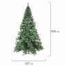 Ель новогодняя искусственная "Classic Green" 300 см, ПВХ, зеленая, ЗОЛОТАЯ СКАЗКА, 591707 по низкой цене оптом 