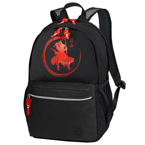 Рюкзак BRAUBERG FASHION CITY универсальный, "Samurai", черный, 46х31х15 см, 270812 по низкой цене оптом 