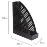 Лоток вертикальный для бумаг BRAUBERG "Standard+", 250х90х300 мм, черный, 237224 по низкой цене оптом 
