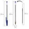 Ручка шариковая STAFF "Basic Budget BP-04", СИНЯЯ, линия письма 0,5 мм, с штрихкодом, 143868 по низкой цене оптом 