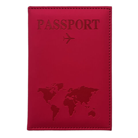 Обложка для паспорта "Passport map", экокожа soft touch, малиновая, STAFF, 238761 по низкой цене оптом 