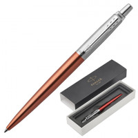 Ручка шариковая PARKER "Jotter Core Chelsea Orange CT", корпус оранжевый, хромированные детали, синяя, 1953189