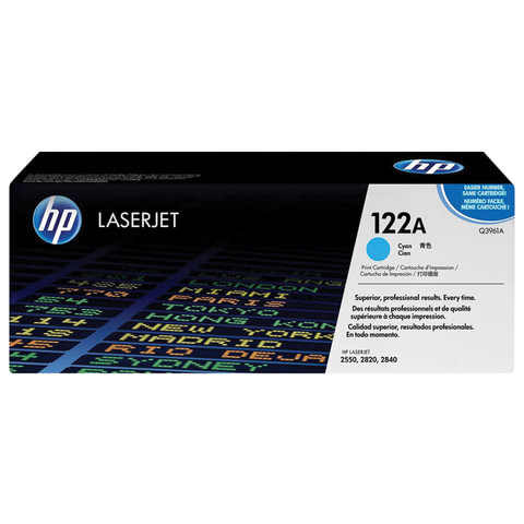 Картридж лазерный HP (Q3961A) ColorLaserJet 2550/2820 и другие, голубой, оригинальный, 4000 стр. по низкой цене оптом 