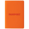 Обложка для паспорта STAFF, мягкий полиуретан, "ПАСПОРТ", рыжая, 237606