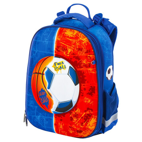 Ранец ЮНЛАНДИЯ EXTRA, с дополнительным объемом, "Sports ball", 38x29x18 см, 228802 по низкой цене оптом Краснодар, Москва, Уфа, Казань, Барнаул, Владивосток, Хабаровск, Сахалин, Красноярск, Екатеренбург, 