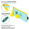 Пенал-косметичка BRAUBERG, канвас с объемной аппликацией, "Ananas", 20х3х9 см, 229002 по низкой цене оптом 