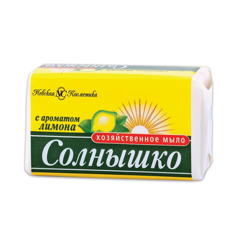 Мыло хозяйственное 140 г, СОЛНЫШКО, с ароматом лимона, 11141 по низкой цене оптом  Мыло хозяйственное 140 г, СОЛНЫШКО, с ароматом лимона, 11141 по низкой цене оптом