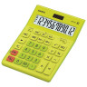Калькулятор настольный CASIO GR-12С-GN (210х155 мм), 12 разрядов, двойное питание, САЛАТОВЫЙ, GR-12C-GN-W-EP по низкой цене оптом 