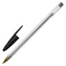 Ручка шариковая STAFF "Basic Budget BP-04", ЧЕРНАЯ, линия письма 0,5 мм, с штрихкодом, 143869 по низкой цене оптом 