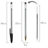 Ручка шариковая STAFF "Basic Budget BP-04", ЧЕРНАЯ, линия письма 0,5 мм, с штрихкодом, 143869 по низкой цене оптом 