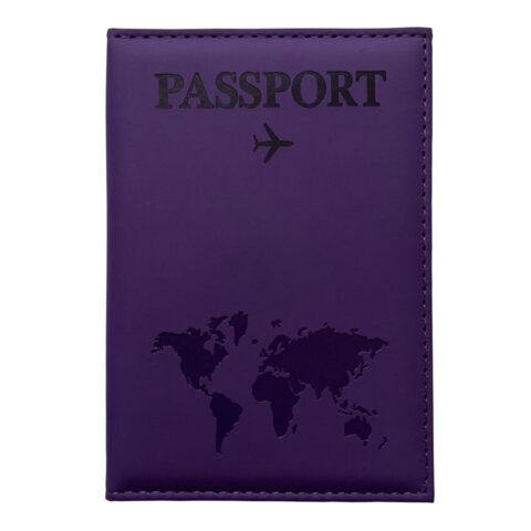 Обложка для паспорта "Passport map", экокожа soft touch, фиолетовая, STAFF, 238762 по низкой цене оптом 