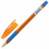 Ручка шариковая масляная с грипом BRAUBERG Model-XL ORANGE, СИНЯЯ, узел 0,7 мм, линия 0,35 мм, 143246 по низкой цене оптом Краснодар, Москва, Уфа, Казань, Барнаул, Владивосток, Хабаровск, Сахалин, Красноярск, Екатеренбург, 