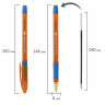 Ручка шариковая масляная с грипом BRAUBERG Model-XL ORANGE, СИНЯЯ, узел 0,7 мм, линия 0,35 мм, 143246 по низкой цене оптом Краснодар, Москва, Уфа, Казань, Барнаул, Владивосток, Хабаровск, Сахалин, Красноярск, Екатеренбург, 