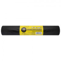 Мешки для мусора 180л черные, в рулоне 25 шт, ПВД 30 мкм, 90x110 см, РОМАШКА ПРОФИ, В, ВР-0082