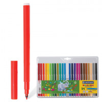 Фломастеры 24 ЦВЕТА CENTROPEN "Washable", смываемые, вентилируемый колпачок, 7790/24TP, 7 7790 2485