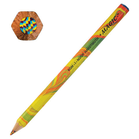 Карандаш с многоцветным грифелем KOH-I-NOOR, 1 шт., Magic "Original", 5,6 мм, заточенный, 3405000031TD по низкой цене оптом Краснодар, Москва, Уфа, Казань, Барнаул, Владивосток, Хабаровск, Сахалин, Красноярск, Екатеренбург, 