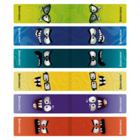 Закладки для книг МАГНИТНЫЕ, BRAUBERG "CUTE MONSTERS", набор 6 штук, 60x20 мм, 116995