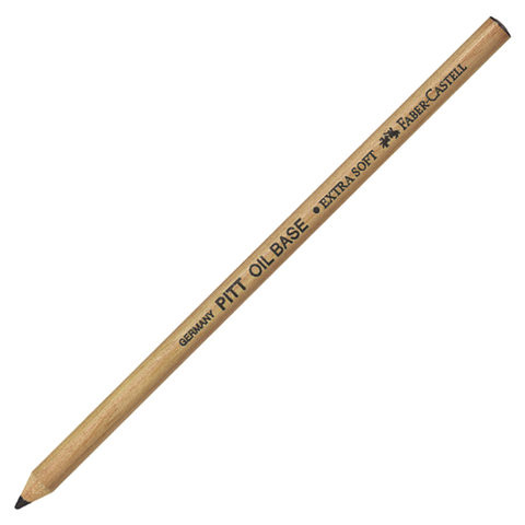 Карандаш масляный FABER-CASTELL "Pitt Oil Base", черный, очень мягкий, 112601 по низкой цене оптом 