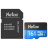 Карта памяти microSDHC 16 ГБ NETAC P500 Standard, UHS-I U1,80 Мб/с (class 10), адаптер, NT02P500STN-016G-R по низкой цене оптом 