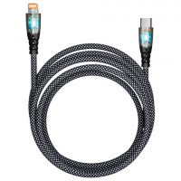 Кабель TypeC-Lightning, 1 м, 3 А, SMARTBUY, для быстрой зарядки и передачи данных, черный 18041, PDTRANSP-BLACK