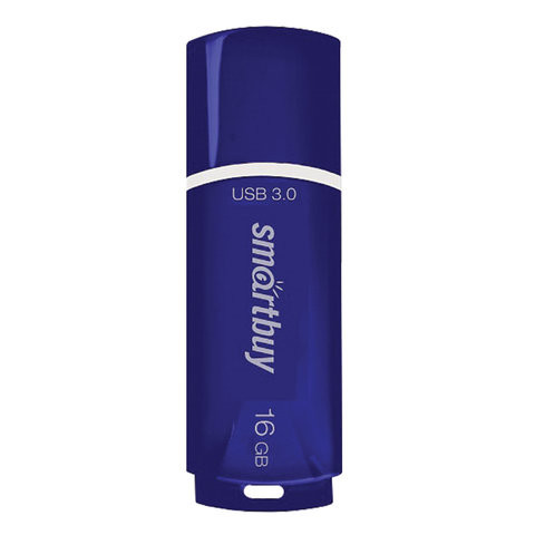 Флеш-диск 16 GB SMARTBUY Crown USB 3.0, синий, SB16GBCRW-Bl по низкой цене оптом 
