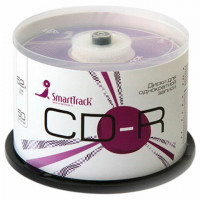 Диски CD-R SMARTTRACK, 700 Мб 52x Cake Box (упаковка на шпиле), КОМПЛЕКТ 50 шт, ST000, ST000151