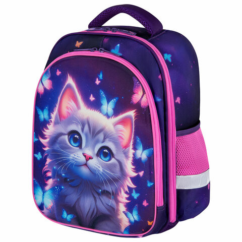 Ранец BRAUBERG KIDS STANDARD, 2 отделения, Curious cat, 36х28х14 см, 273145 по низкой цене оптом 