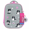 Ранец BRAUBERG LIGHT, 1 отделение, с брелком, "Cat patches", плюшевые нашивки, 36х26х13 см, 272030 по низкой цене оптом 