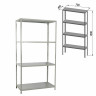 Стеллаж металлический BRABIX "MS-150/40/70-4", 1500х700х400 мм, 4 полки, 291101, S241BR044402 по низкой цене оптом 