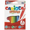 Фломастеры CARIOCA (Италия) "Doodles", 12 цветов, суперсмываемые, 42314 по низкой цене оптом 